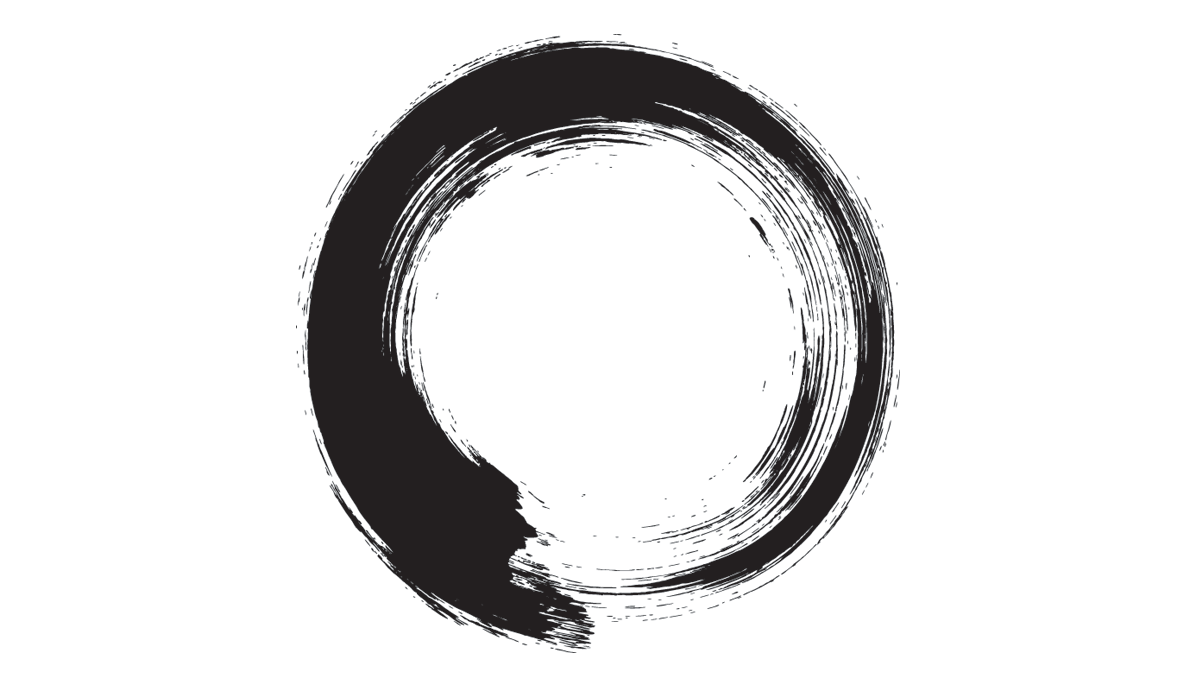 Calligraphic ensō circle